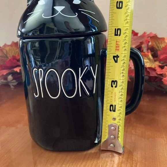 Rae Dunn Black Spooky Halloween Topper Mug - Picture 9 of 13